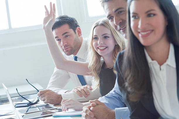 istock Group of multi ethnic business people smiling. 540501164