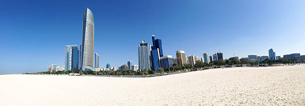 istock Abu dhabi skyline from the beach 540503362