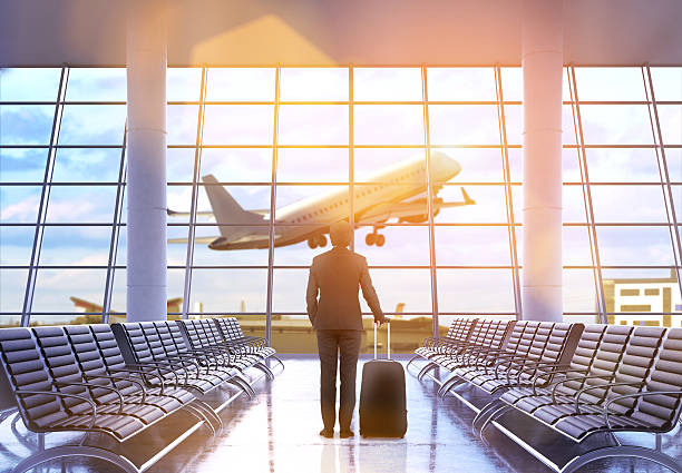 istock Travel concept man in airport 540505666