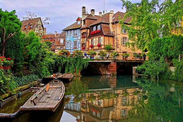 istock Canals with reflections in Colmar, Alsace, France 540506436
