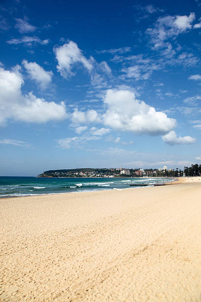 男らしい ビーチ-シドニーオーストラリア - manly beach summer beach pacific ocean ストックフォトと画像