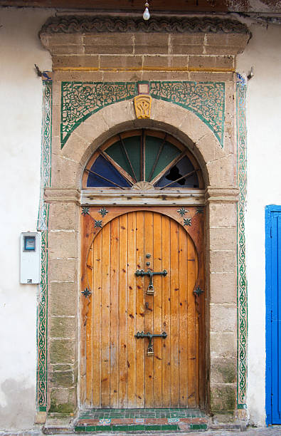 istock Colourfully painted door  in Morocco 540508576