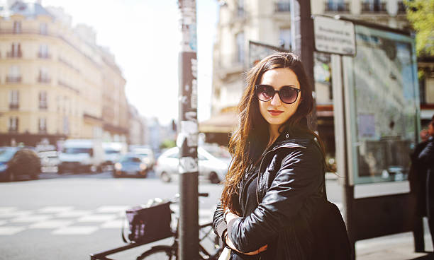 istock Young Parisian woman walking 540509808