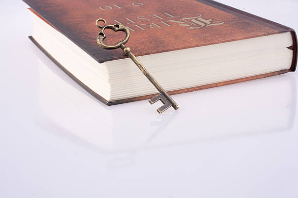 istock Key near book cover 540509976