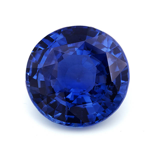 Natural Blue Sapphire Natural Blue Sapphire loose gemstone on a white background sapphire stock pictures, royalty-free photos & images