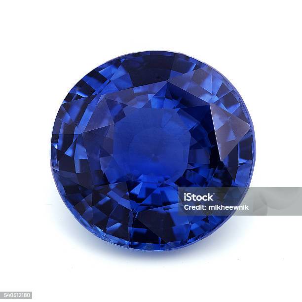 Natural Blue Sapphire Stock Photo - Download Image Now - Sapphire, Gemstone, Blue