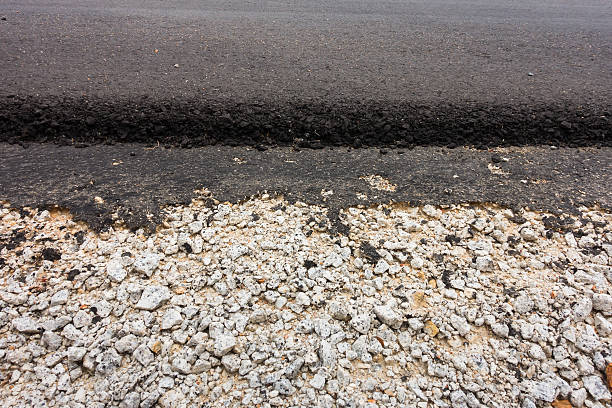 istock Greavel and concrete asphalt of road paving. 540512900