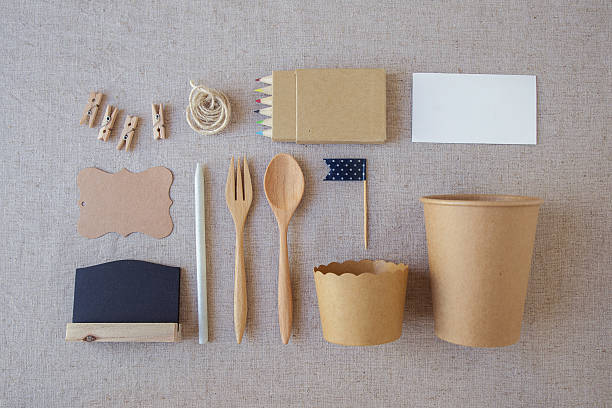 istock Identity branding eco mockup set, selective focus, toning 540516586