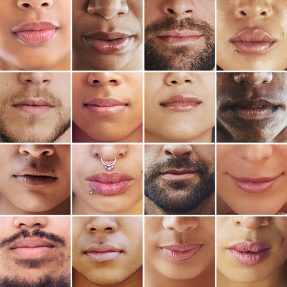 Composite image of an assortment of people’s mouths