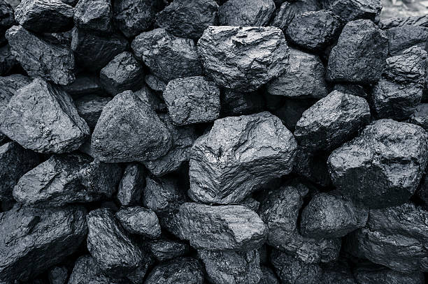 black coal stock photo