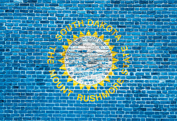 istock South Dakota US flag painted on old vintage brick wall 540525136