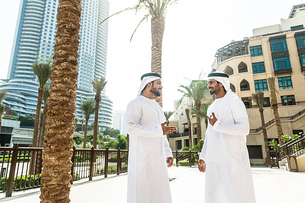 istock arabic sheik portrait standing on the city 540525174