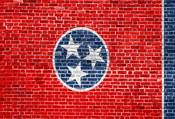istock Tennessee US flag painted on old vintage brick wall 540525306