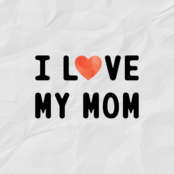 istock I love my mom with red watercolor heart 540525396