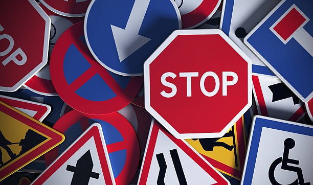 istock French Road Signs, Safety 540525984