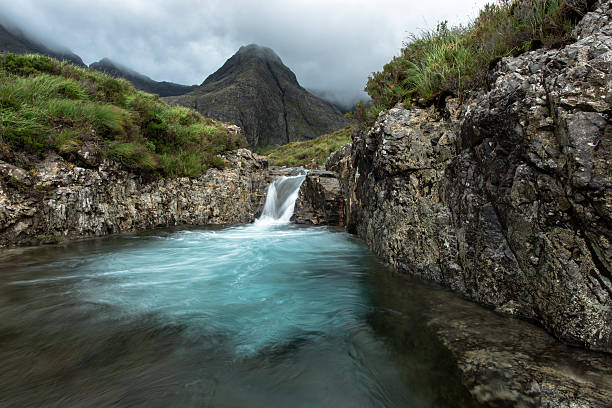 Fairy Pool, Isle of Sky Fairy Pool, A Mountain Stream on the Isle of Sky. isle of skye stock pictures, royalty-free photos & images