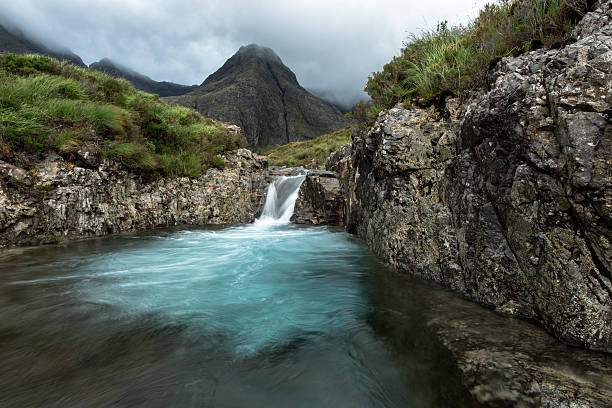 фея бассейн, остров скай - trotternish стоковые фото и изображения