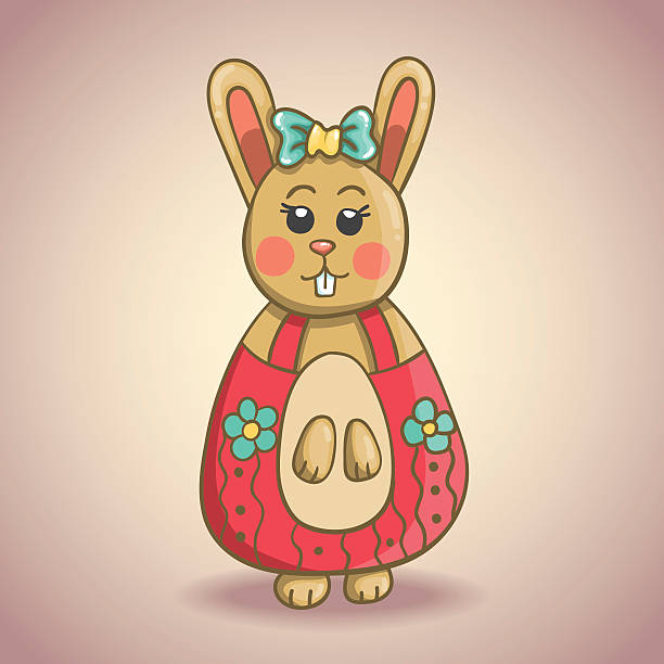 ilustraciones, imágenes clip art, dibujos animados e iconos de stock de conejito de dibujos animados lindo 1 - easter rabbit baby rabbit mascot