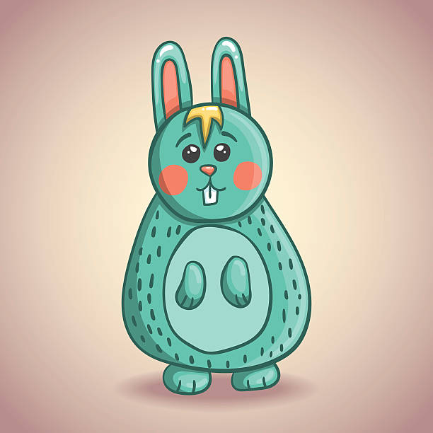 ilustraciones, imágenes clip art, dibujos animados e iconos de stock de conejito de dibujos animados lindo 2 - rabbit baby rabbit hare standing