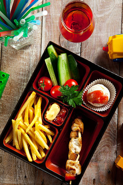 Kids Bento Food Kids Food in a Box (Bento) empty bento box stock pictures, royalty-free photos & images