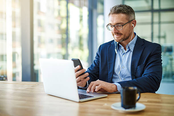 istock Whether online or on the phone, he's always reachable 540533012