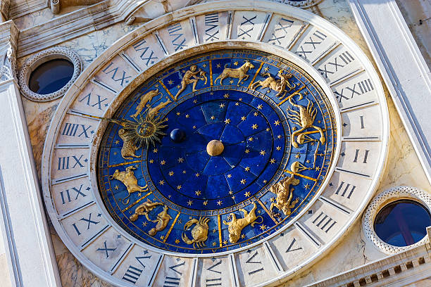 istock Closeup on Astronomical clock in square San Marco, Venice, Italy 540534978