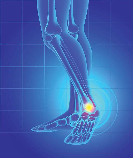 istock Pain and swelling on the inside of the ankle. 540565126