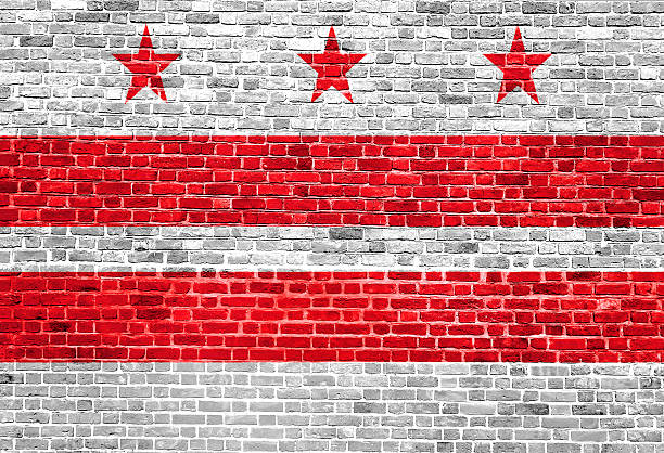 istock Washington D.C. US flag painted on old vintage brick wall 540565428