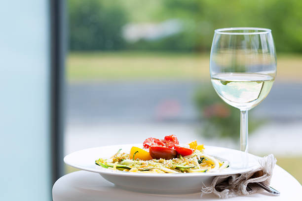 istock Vegetarian zucchini noodles and vine 540566034
