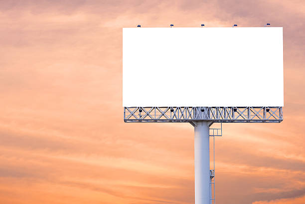 istock Blank billboard ready for new advertisement with sunset backgrou 540568030