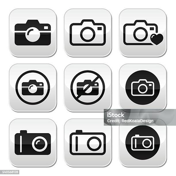 Camera Frame Buttons Camera Vector Buttons Set Stock Illustration - Download Image Now ...