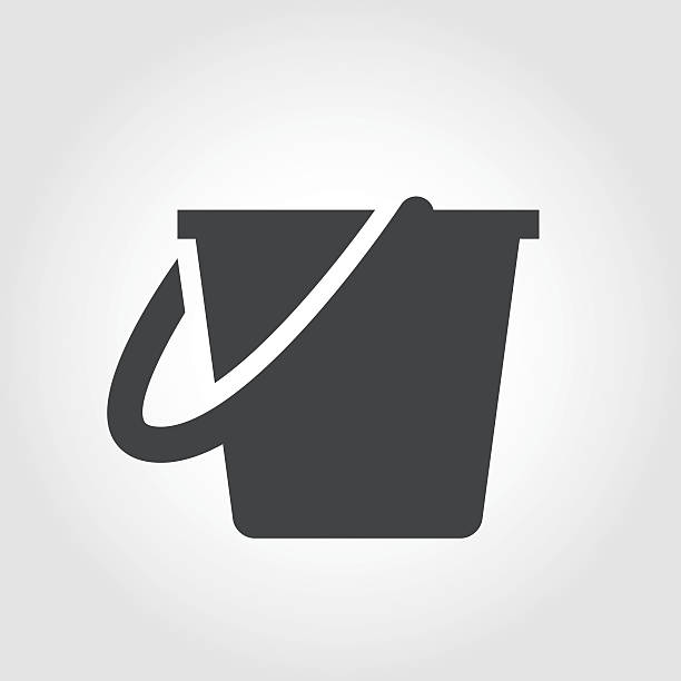 Cleaning Bucket Icon - Iconic Series Graphic Elements, Cleaning Bucket,  a bucket stock illustrations