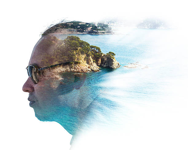 istock Double exposure portrait of pensive man 540568676