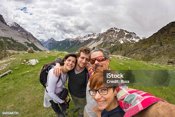 Selfie In Scenic High Altitude Landscape On The Alps Stock Photo - Download Image Now