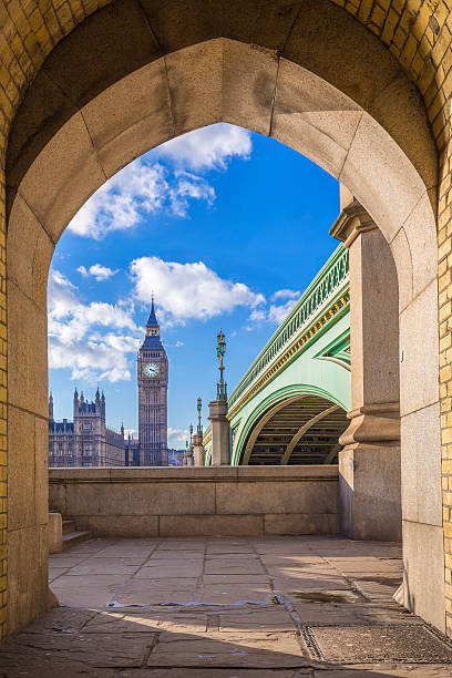istock London, England - Big Ben and Westminster Bridge with arch 540570306