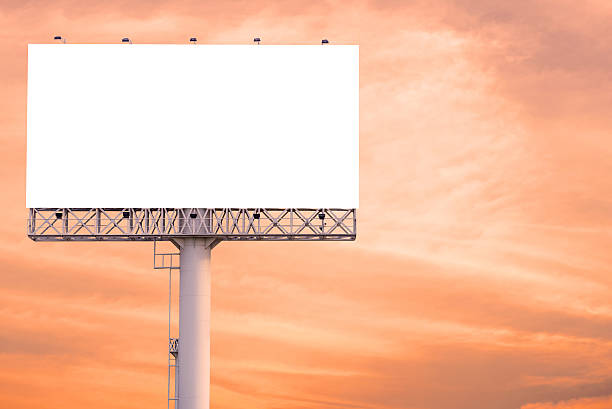 istock Blank billboard ready for new advertisement with sunset backgrou 540571216