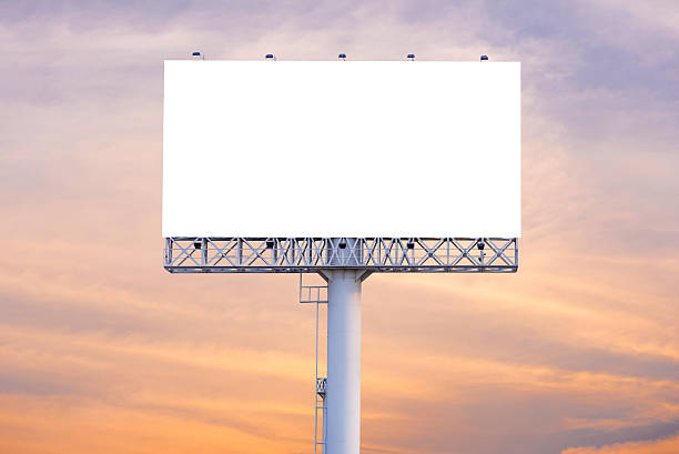 istock Blank billboard ready for new advertisement with sunset backgrou 540571282