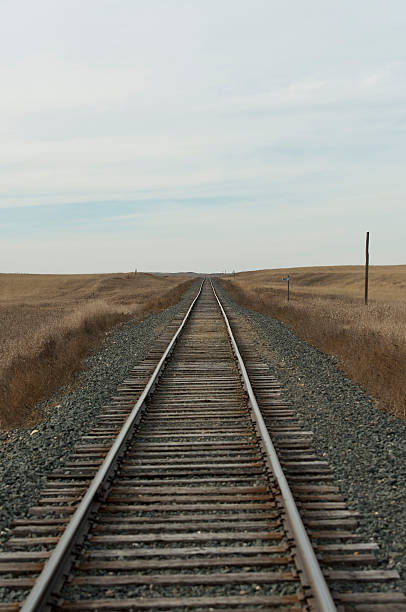 istock Railroad Track in North Dakota 540571712