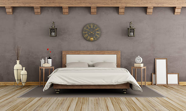 istock Vintage brown bedroom 540572140