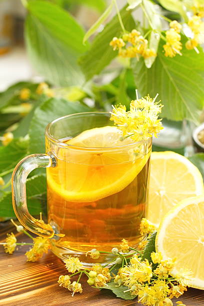 istock Herbal tea with linden flowers and lemon 540574000