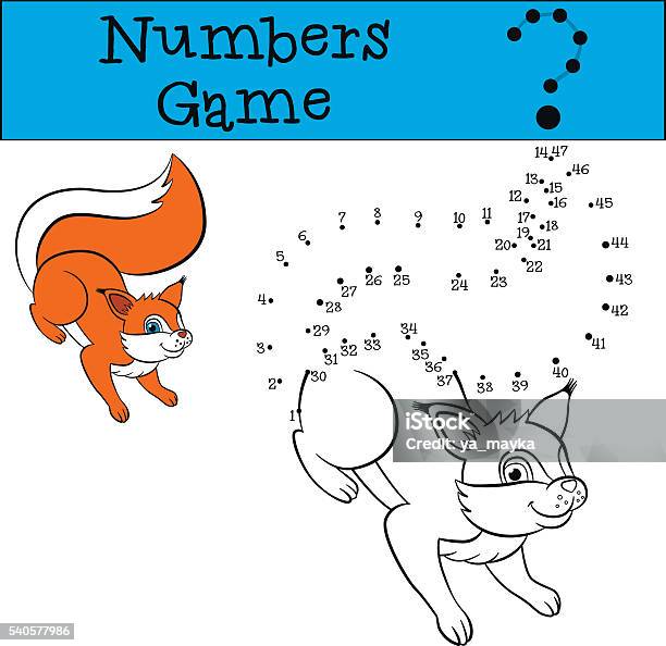 Numbers Game Little Cute Squirrel Stock Illustration - Download Image Now - Acorn, Adversity, Advice