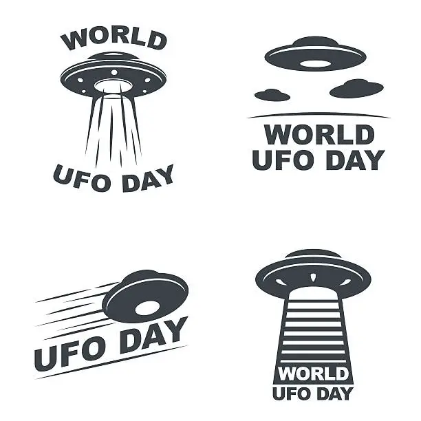 Vector illustration of world ufo day