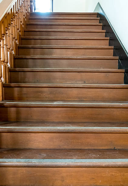 istock Old Wooden staircase 540581128