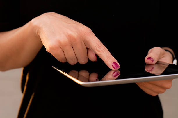 istock Close-up of digital tablet in woman's hands 540582522