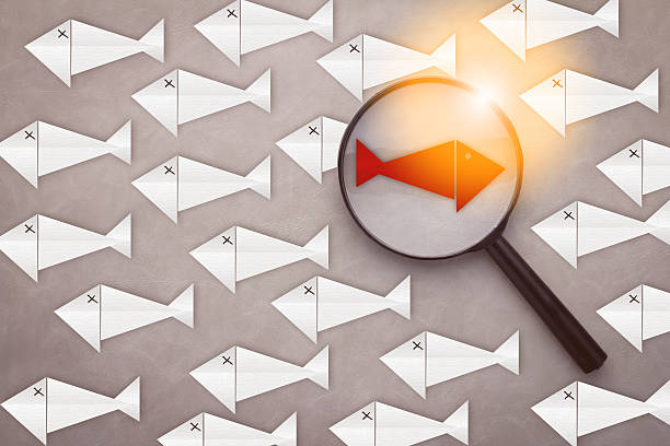 istock Fishes in group leadership and defferenciate concept 540585714