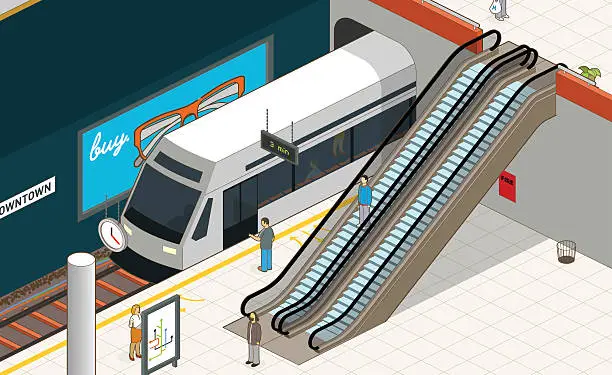 Vector illustration of subway station