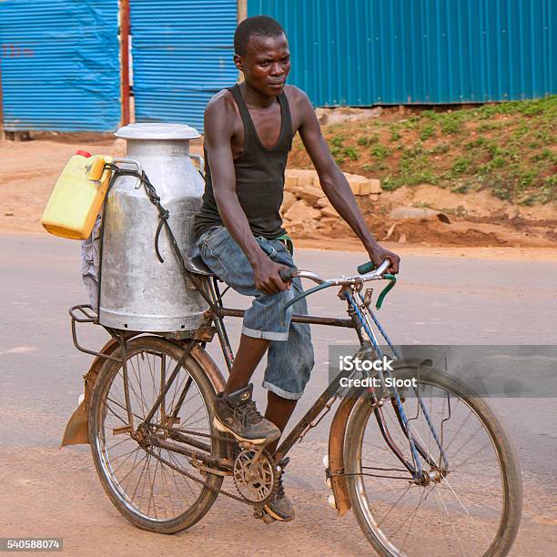 Along The Road In Rwanda Bicycle Transport Stock Photo - Download Image Now - Adult, Africa, African Culture