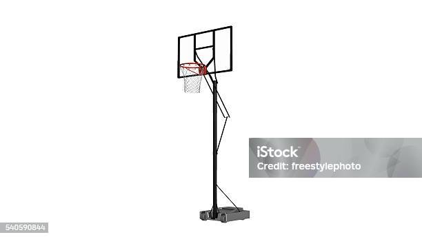 Basketball Hoop Sports Equipment Isolated On White Stock Photo - Download Image Now