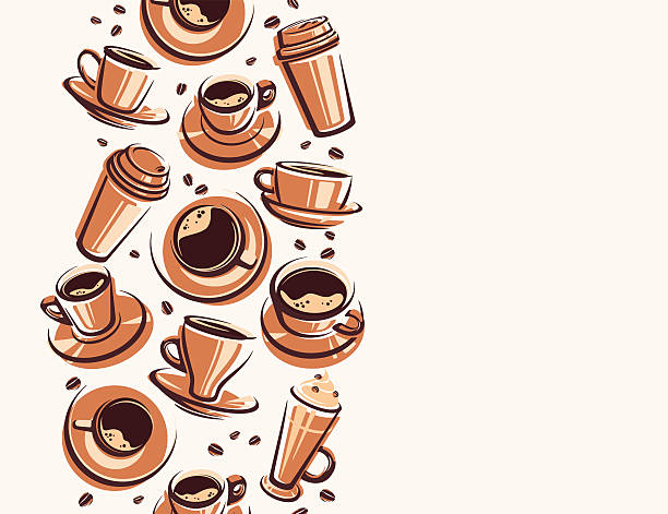 illustrations, cliparts, dessins animés et icônes de café-plan. vectoriel - coffee coffee cup love cappuccino