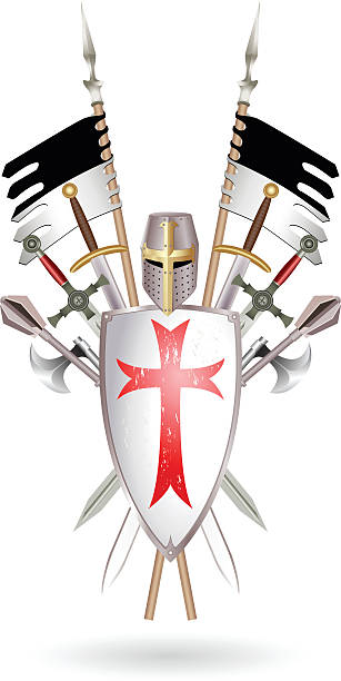 templer s meele waffe - knights templar stock-grafiken, -clipart, -cartoons und -symbole